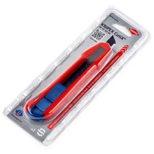 Nóż z wysuwanym ostrzem CutiX Knipex | 90 10 165 BK